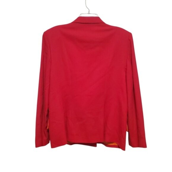 Oleg Cassini Blazer 100% Wool Double Breasted Vintage 16 - Picture 2 of 10